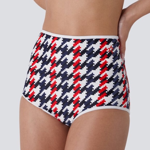 Perfect Moment High Waisted Houndstooth Bikini Bottom - Picture 1 of 2